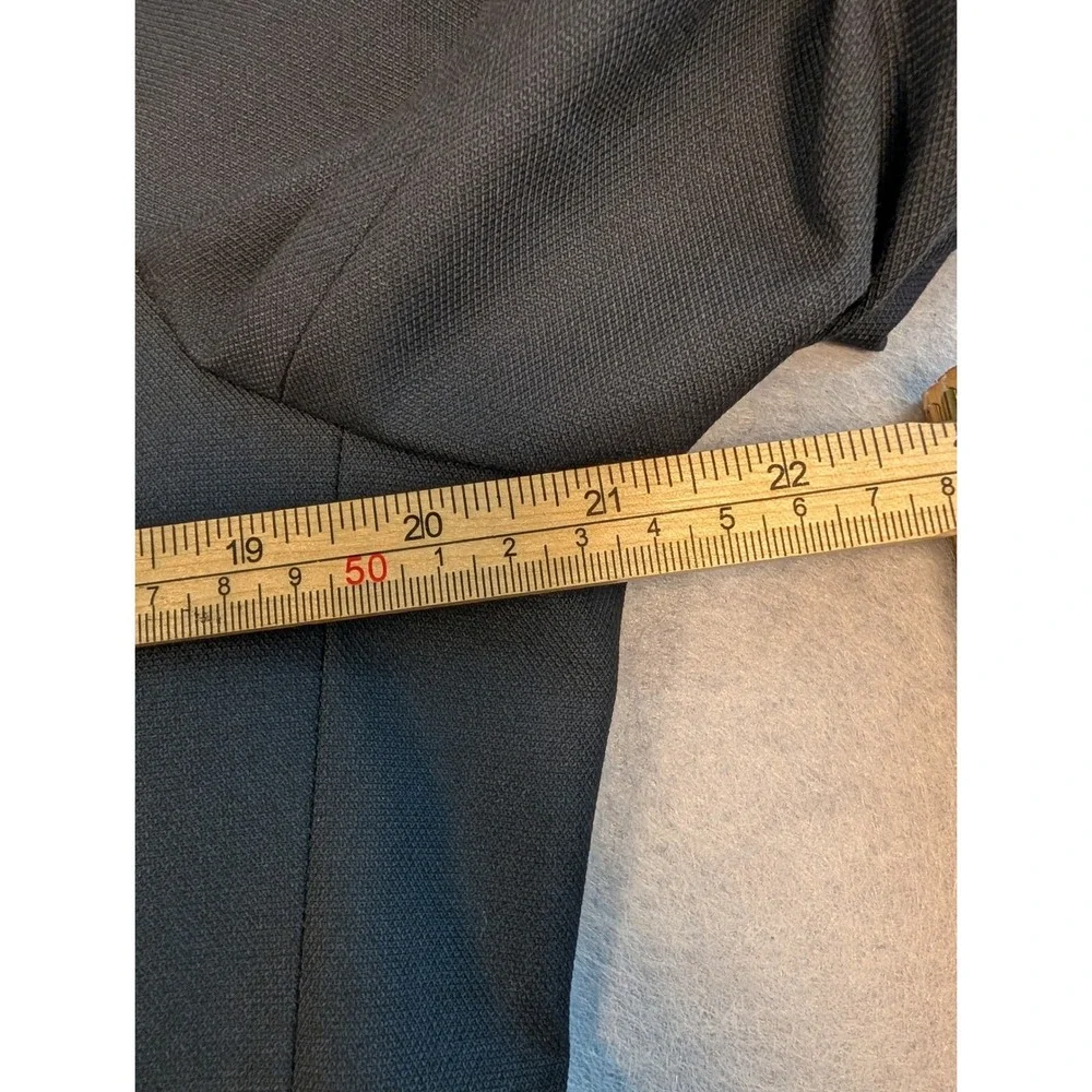 Mango Americana 150 Monaco Blazer Men 42 Black Double Breasted Slim Fit New
